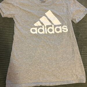 Adidas Gray and White Short Sleeve Tees